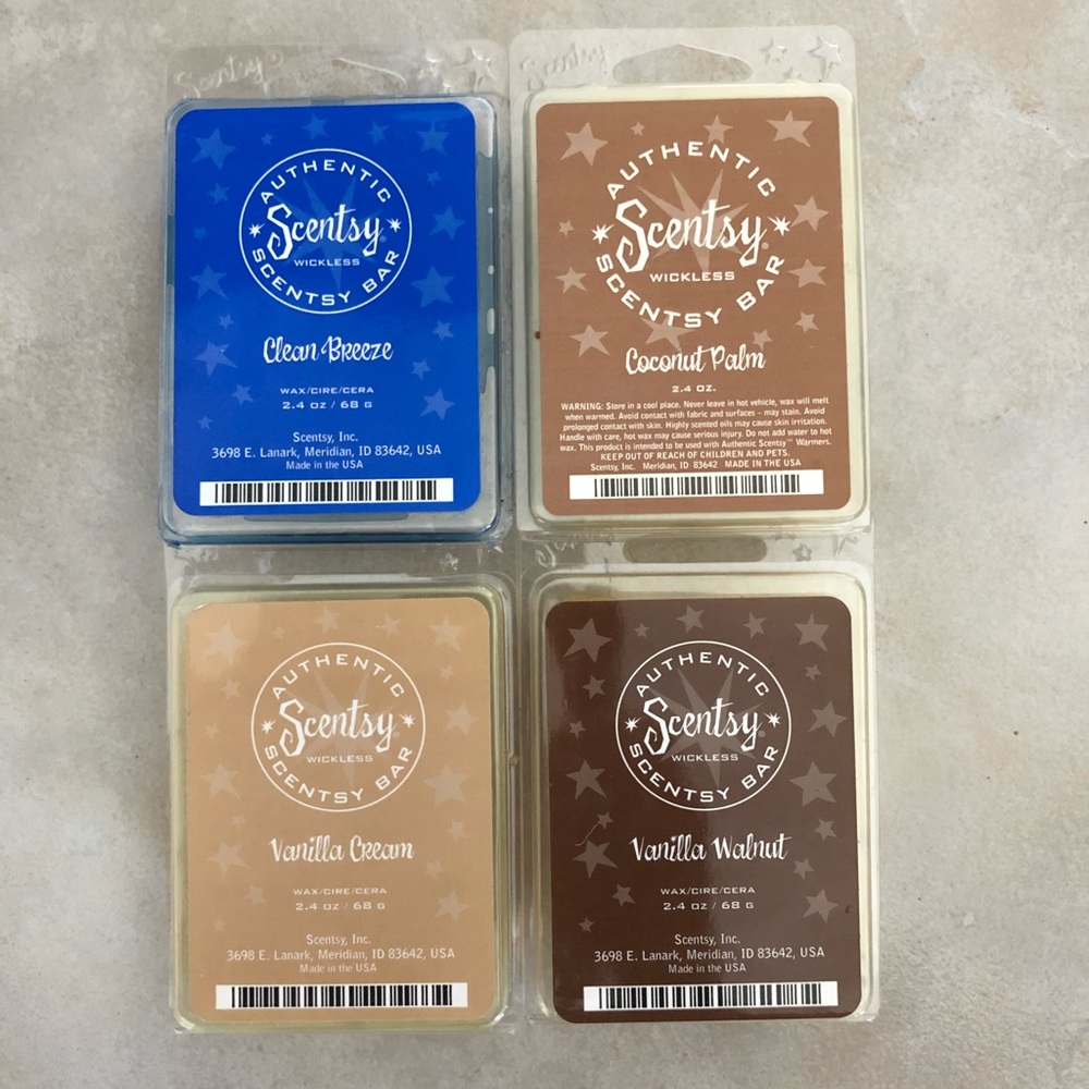 Authentic Scentsy Bars - 4 pak